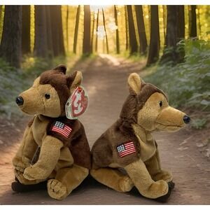 TY Beanie Baby - Courage‎ the Sept 11th NYPD Dog 6" New W/tags